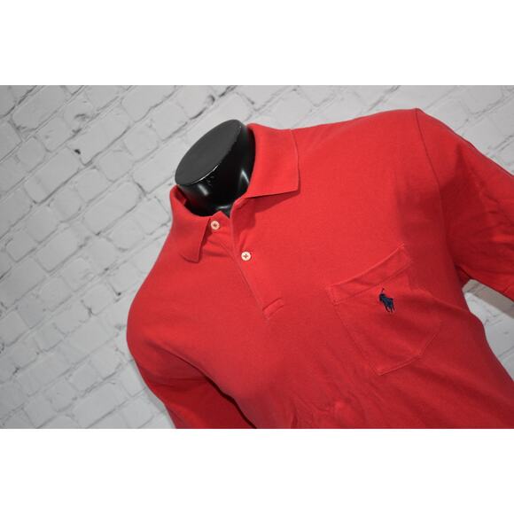 Polo Ralph Lauren Golf Polo Shirt Mens Size XL Classic Fit Red Front Pocket - Picture 1 of 6